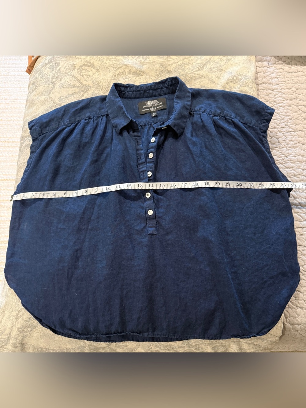 J.Crew Women's Capitaine Shirt in Baird McNutt Irish linen - Picture 8 of 9